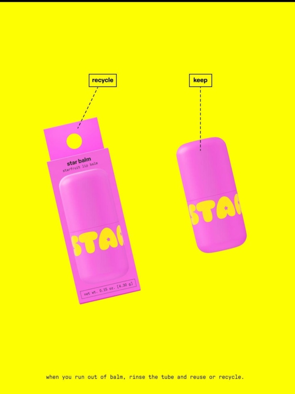 Starface Star Balm Starfruit Lip Balm NIB - Picture 3 of 3
